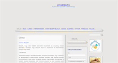 Desktop Screenshot of anyablog.hu